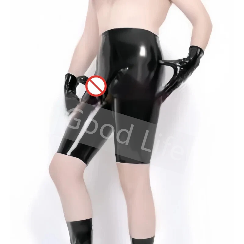 Boxer Shorts Modal - Handgemachte Männer schwarz Sexy Latex Boxer
